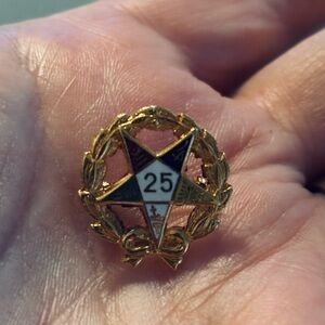 Vintage Order of the Eastern Star/Masonic 25 Year Pin